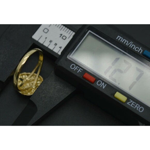 Real Solid 10K Yellow Gold Womens Nugget Heart Ring 1.8 grams All Sizes - Picture 6 of 7